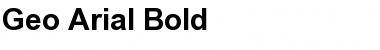 Geo_Arial Bold Font