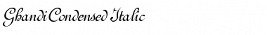 GhandiCondensed Italic Font