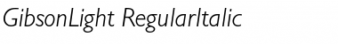 GibsonLight Font