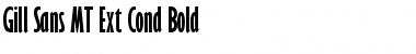 Download Gill Sans MT Ext Cond Bold Font