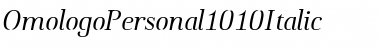 Omologo Personal Italic Font