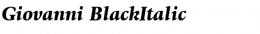 Giovanni BlackItalic Font