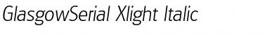 GlasgowSerial-Xlight Italic