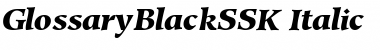 GlossaryBlackSSK Font