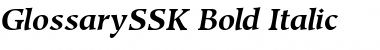 GlossarySSK Bold Italic Font