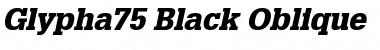 Glypha75-Black BlackItalic Font