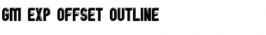 GM Exp Offset Outline Font