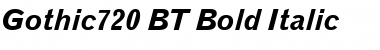 Gothic720 BT Font