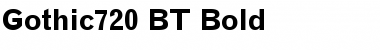 Gothic720 BT Bold Font