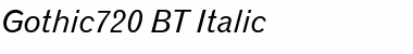 Gothic720 BT Italic Font