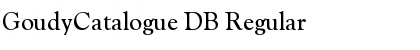 Download GoudyCatalogue DB Font