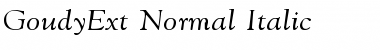 GoudyExt-Normal-Italic Regular Font