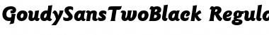 GoudySansTwoBlack RegularItalic Font