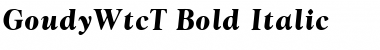 GoudyWtcT Bold Italic Font