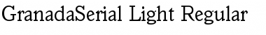 GranadaSerial-Light Regular Font