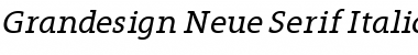 Grandesign Neue Serif Italic Font