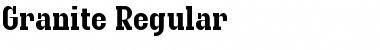 Granite Regular Font