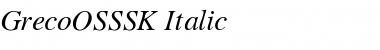 GrecoOSSSK Italic