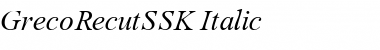 GrecoRecutSSK Italic Font