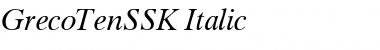 GrecoTenSSK Italic Font