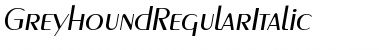 GreyhoundRegularItalic Regular