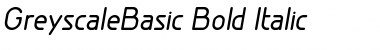 GreyscaleBasic Bold Italic Font