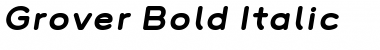 Grover Bold Italic Font