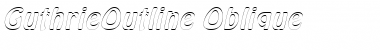 GuthrieOutline Oblique Font