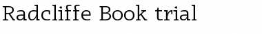 Radcliffe Display Book Font