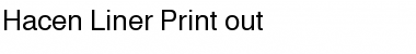 Hacen Liner Print-out Regular Font