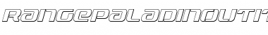 Download Range Paladin Outline Italic Font