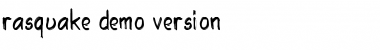 Download RASQUAKE demo Font Download RASQUAKE demo Font