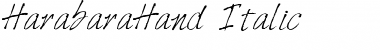 HarabaraHand Italic Font