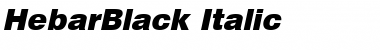 HebarBlack Italic Font