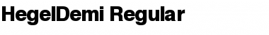 HegelDemi Regular Font