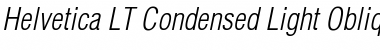 Download Helvetica LT CondensedLight Font