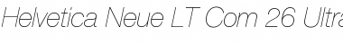 Helvetica Neue LT Com 26 Ultra Light Italic Font