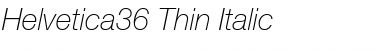 Helvetica36-Thin Font