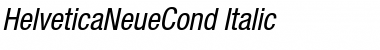 HelveticaNeueCond Italic Font