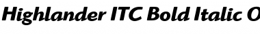 Highlander ITC Bold Italic Font