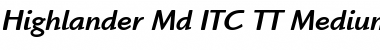 Highlander Md ITC TT Font