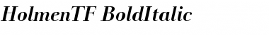 HolmenTF-BoldItalic Regular Font
