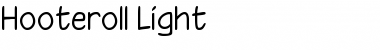 Hooteroll Light Font