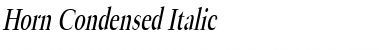 Horn Condensed Italic Font
