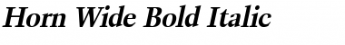Horn Wide Bold Italic