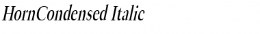 HornCondensed Italic Font