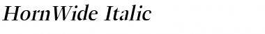 HornWide Italic Font