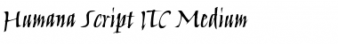 Humana Script ITC Medium Font