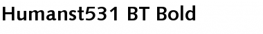 Humanst531 BT Bold Font