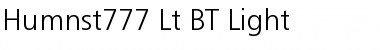 Humnst777 Lt BT Light Font
